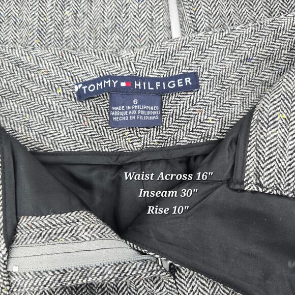 Tommy Hilfiger Gray Tweed Wool-Blend Dress Pants – Women’s Size 6 - Picture 2 of 3